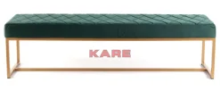 KARE Design Bank Smart Dunkelgrun Messing 150X40Cm- Sitzbänke