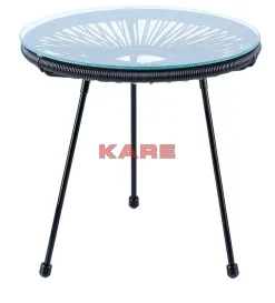 KARE Design Beistelltisch Acapulco Schwarz- Outdoormöbel