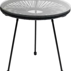 KARE Design Beistelltisch Acapulco Schwarz- Outdoormöbel