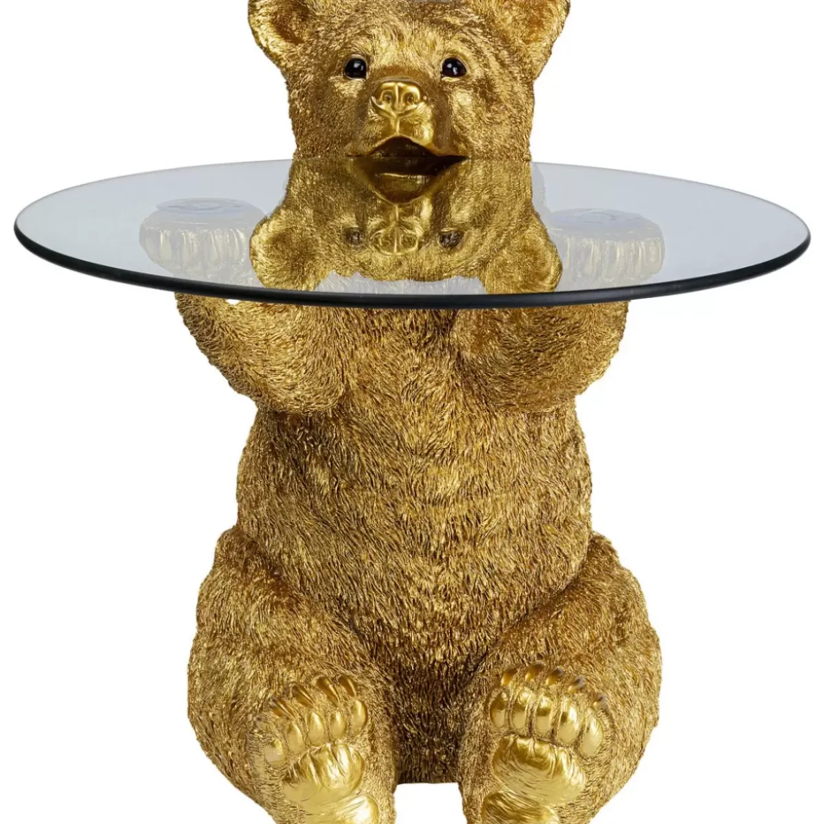 KARE Design Beistelltisch Animal Bear Gold O40Cm- Tische