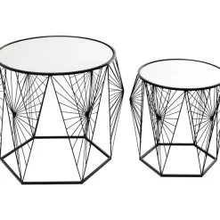 KARE Design Beistelltisch Cobweb Schwarz (2/Set)- Tische