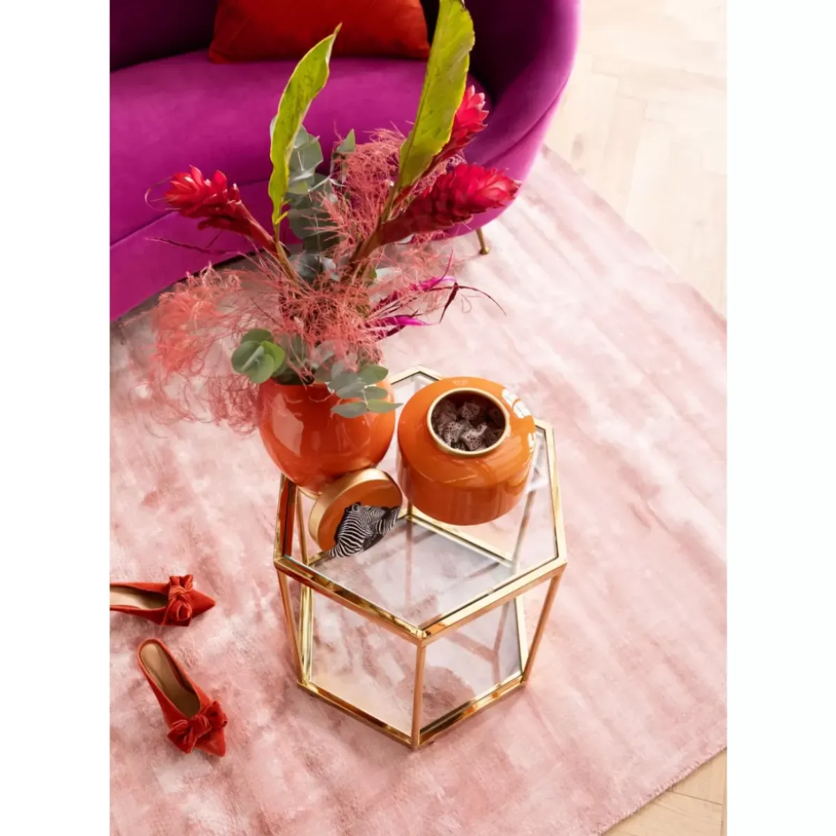 KARE Design Beistelltisch Comb Gold 55- Tische