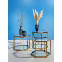 KARE Design Beistelltisch Comb Gold 55- Tische