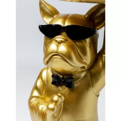 KARE Design Beistelltisch Cool Bulldog Tray Gold 34X55Cm- Tische