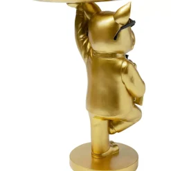 KARE Design Beistelltisch Cool Bulldog Tray Gold 34X55Cm- Tische