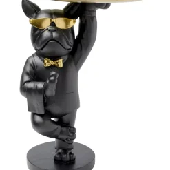 KARE Design Beistelltisch Cool Bulldog Tray Schwarz 34X55Cm- Tische