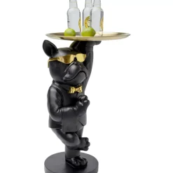 KARE Design Beistelltisch Cool Bulldog Tray Schwarz 34X55Cm- Tische
