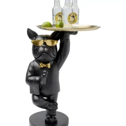 KARE Design Beistelltisch Cool Bulldog Tray Schwarz 34X55Cm- Tische