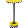 KARE Design Beistelltisch Domero Checkers Gelb O25Cm- Tische