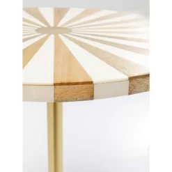 KARE Design Beistelltisch Domero Cirque Gold Weis O40Cm- Tische