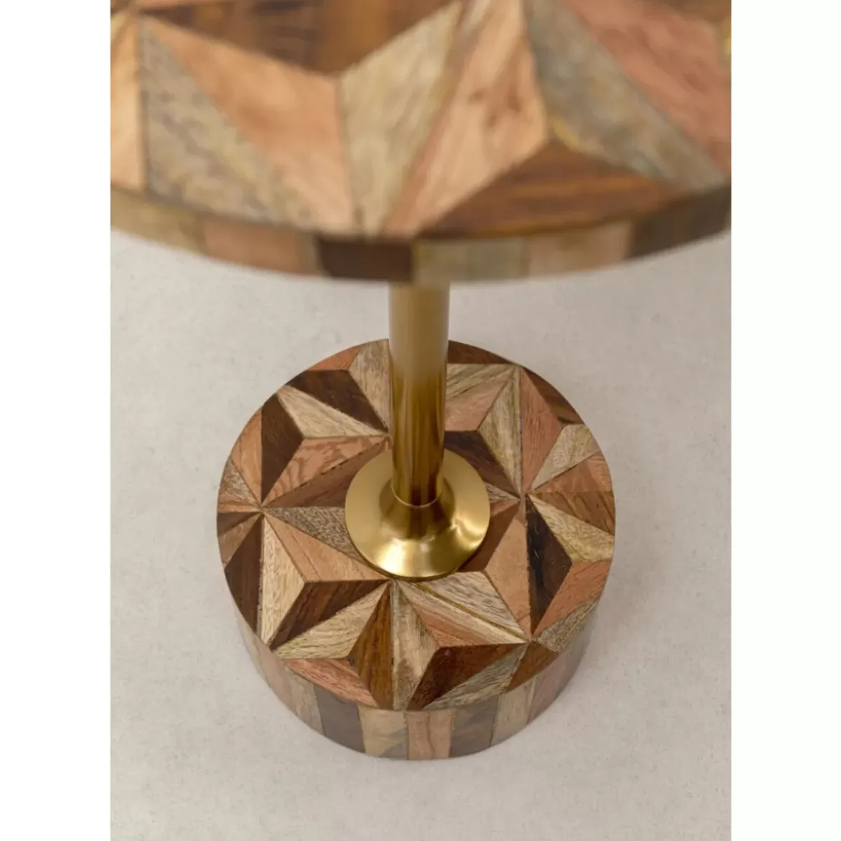 KARE Design Beistelltisch Domero Geo Braun O25Cm- Tische