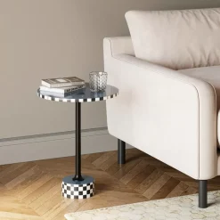 KARE Design Beistelltisch Domero Race Blau O40Cm- Tische