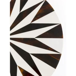 KARE Design Beistelltisch Domero Star Braun Weis O40Cm- Tische