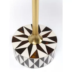 KARE Design Beistelltisch Domero Star Braun Weis O40Cm- Tische