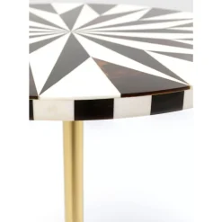 KARE Design Beistelltisch Domero Star Braun Weis O40Cm- Tische