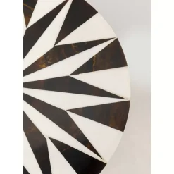 KARE Design Beistelltisch Domero Star Braun Weis O25Cm- Tische