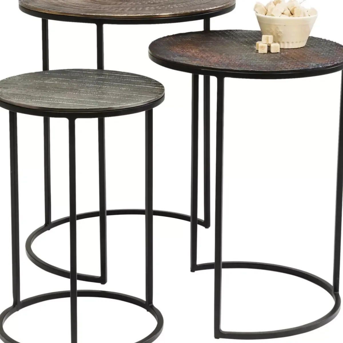 KARE Design Beistelltisch Electra (3/Set) O48Cm- Tische