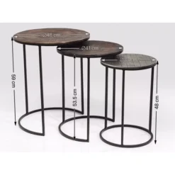 KARE Design Beistelltisch Electra (3/Set) O48Cm- Tische