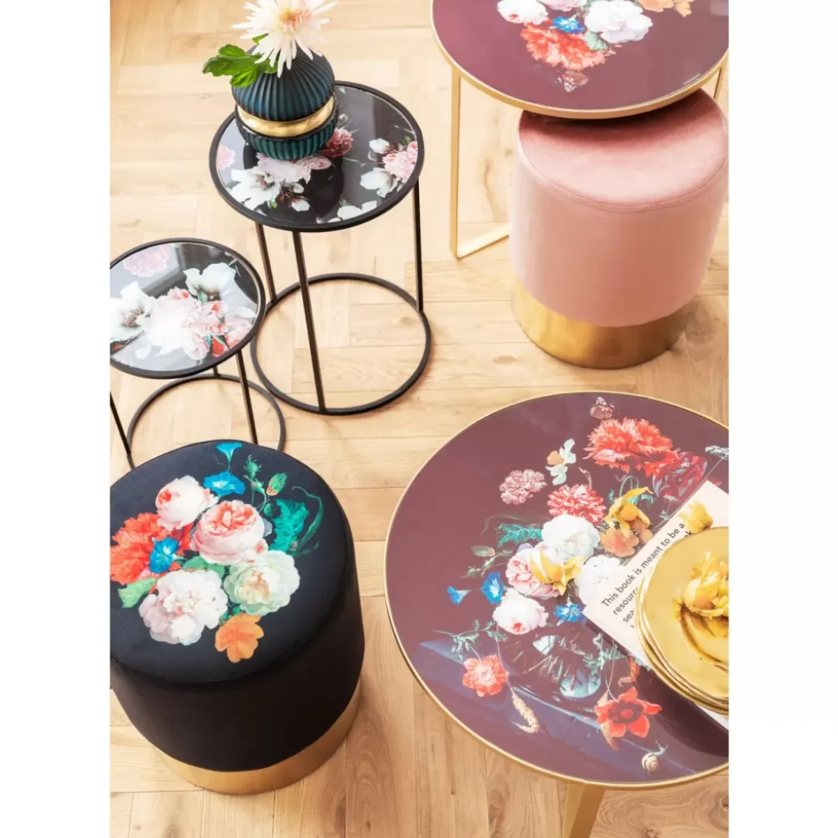 KARE Design Beistelltisch Flores O55Cm- Tische