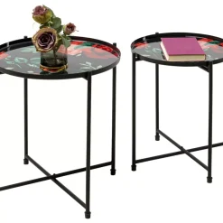 KARE Design Beistelltisch Flowers Garden Round (2/Set)- Tische