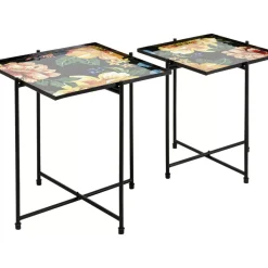 KARE Design Beistelltisch Flowers Garden Square (2/Set)- Tische