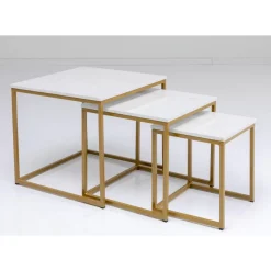 KARE Design Beistelltisch Key West Gold (3/Set)- Tische