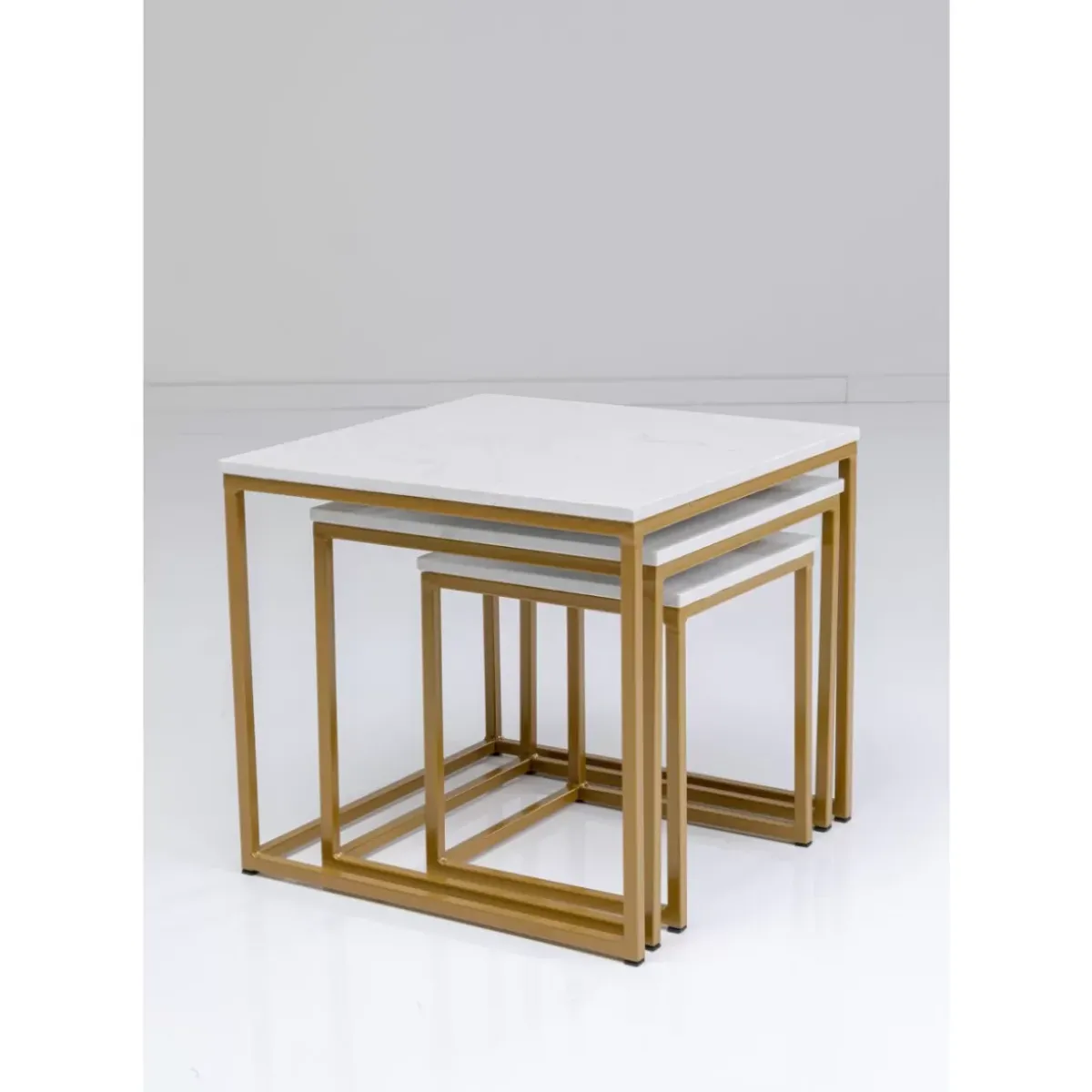 KARE Design Beistelltisch Key West Gold (3/Set)- Tische