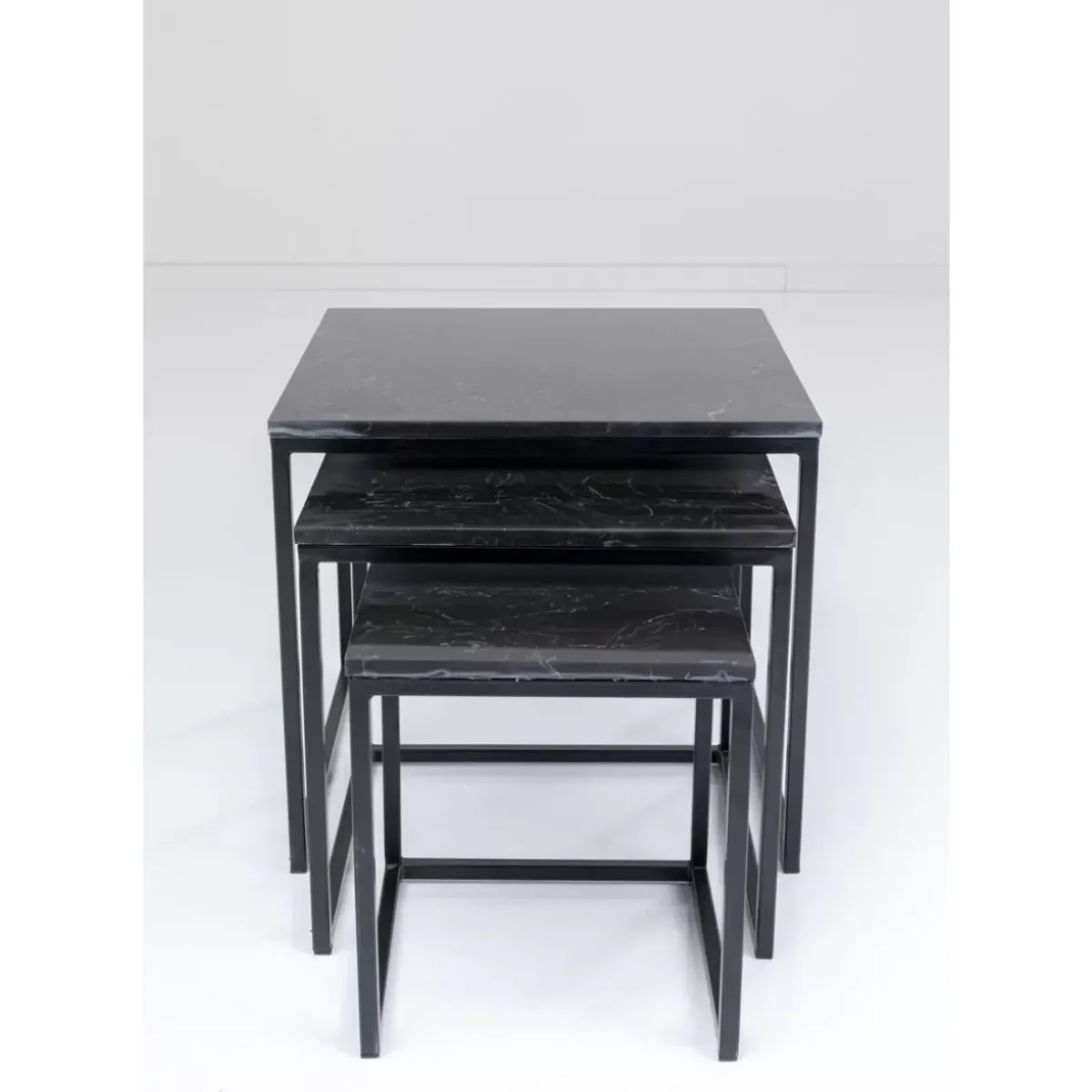 KARE Design Beistelltisch Key West Schwarz (3/Set)- Tische