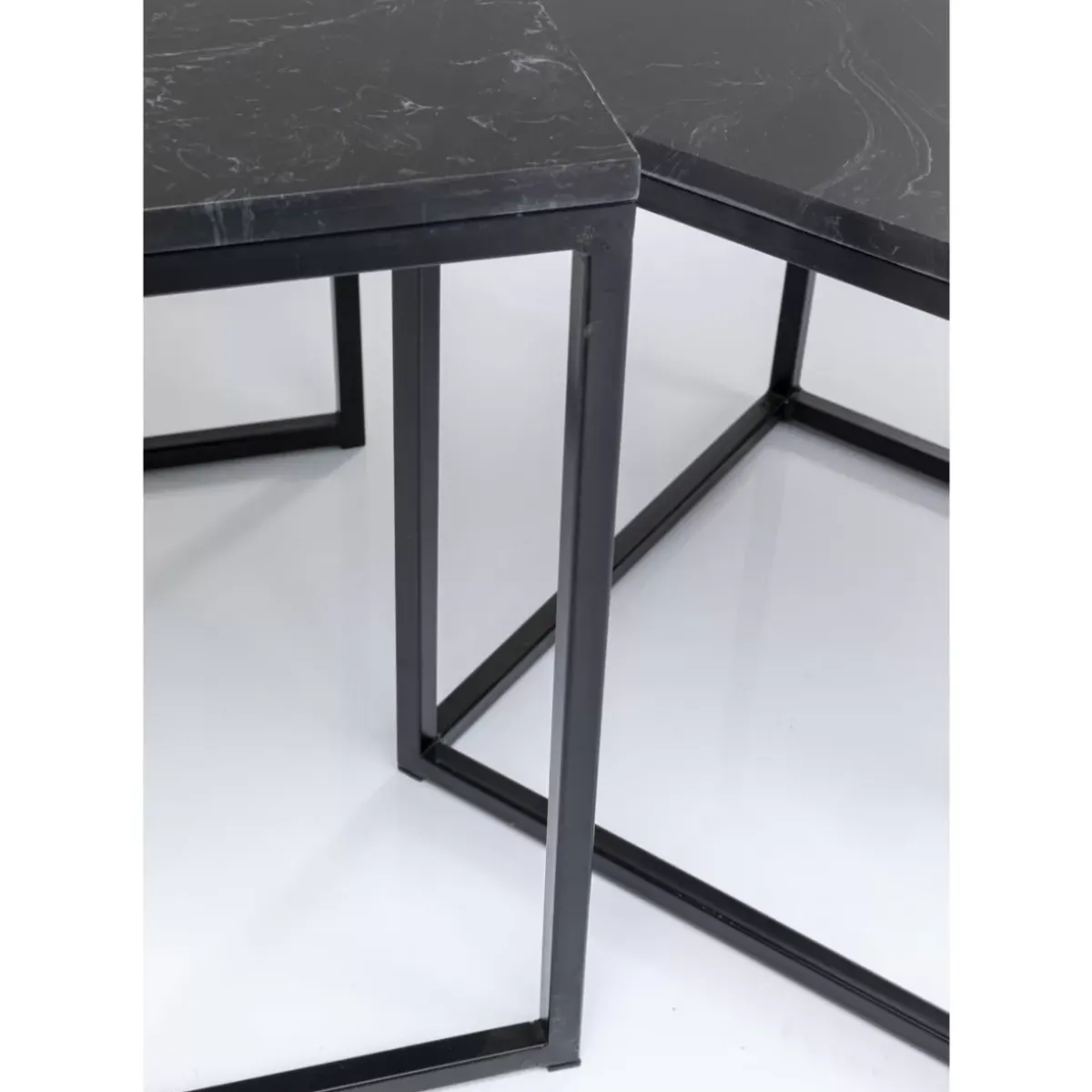 KARE Design Beistelltisch Key West Schwarz (3/Set)- Tische