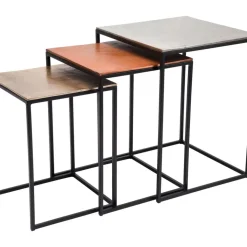 KARE Design Beistelltisch Loft Square Vintage (3/Set) 41X41Cm- Tische