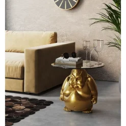 KARE Design Beistelltisch Monk Gold O54Cm- Tische