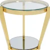 KARE Design Beistelltisch Monocolo Gold O50Cm- Tische