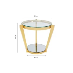 KARE Design Beistelltisch Monocolo Gold O50Cm- Tische
