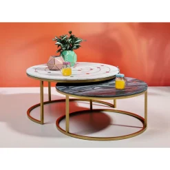 KARE Design Beistelltisch Mystic Round (2/Set) O90Cm- Tische