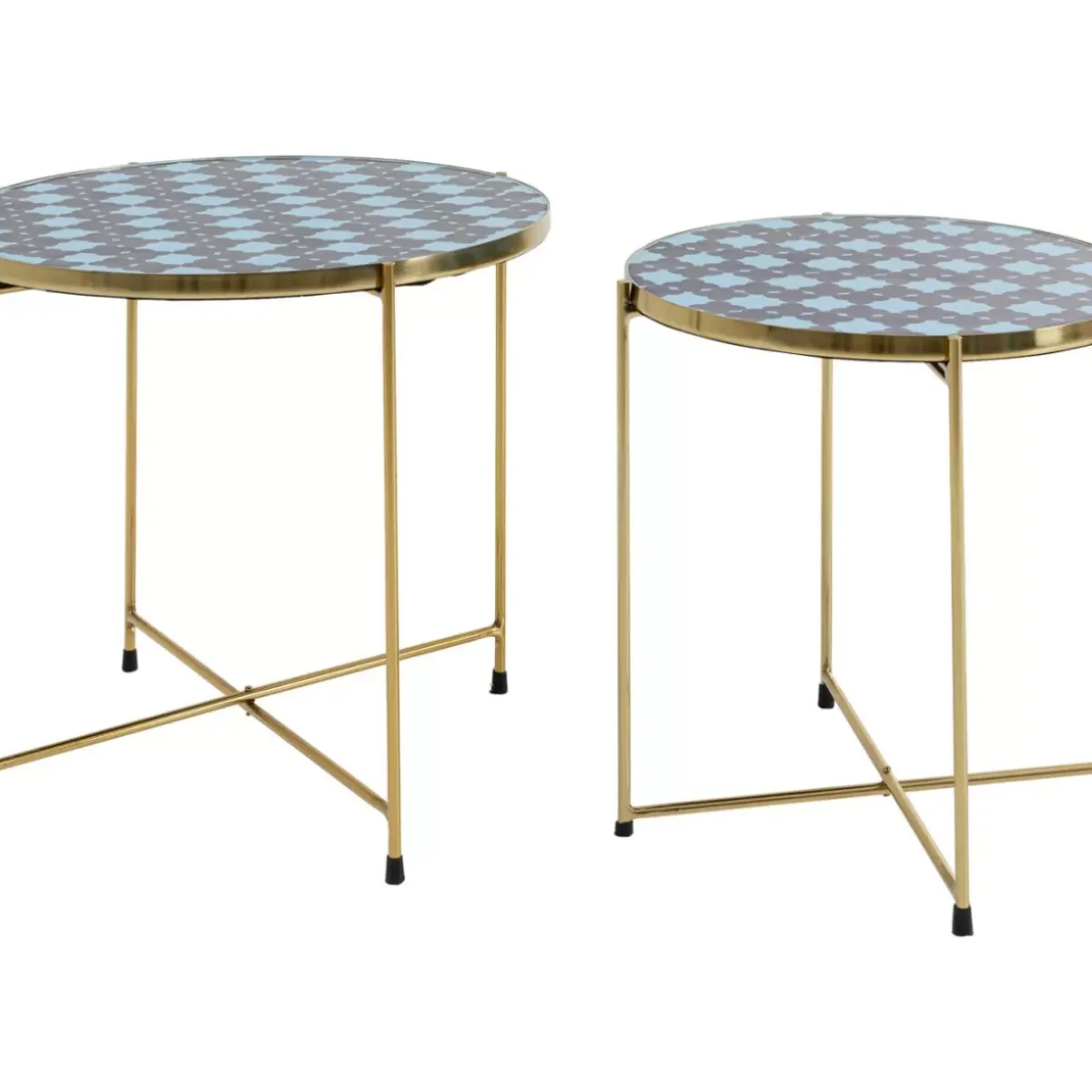 KARE Design Beistelltisch Priya Blau (2/Set)- Tische