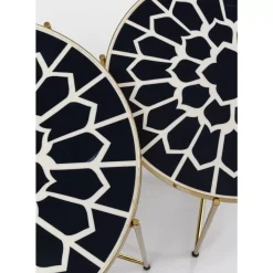 KARE Design Beistelltisch Priya Schwarz (2/Set)- Tische