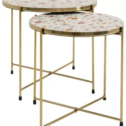 KARE Design Beistelltisch Priya Weis (2/Set)- Tische