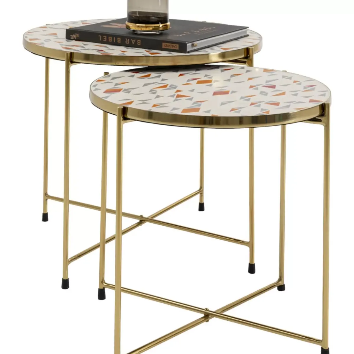 KARE Design Beistelltisch Priya Weis (2/Set)- Tische