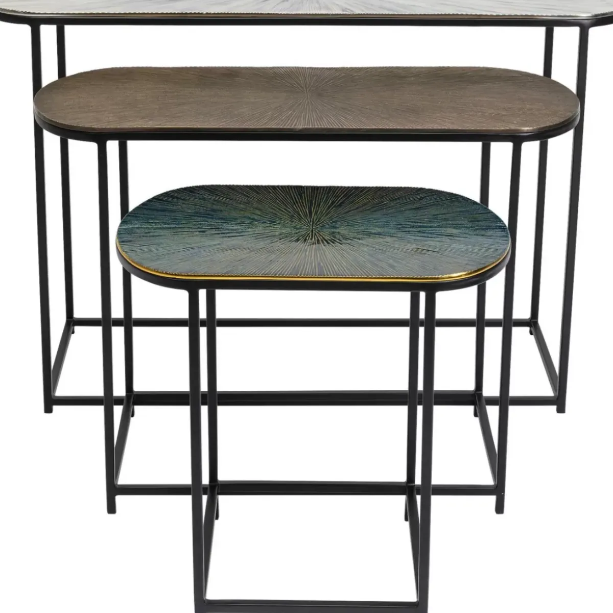 KARE Design Beistelltisch Ray Oval (3/Set)- Tische