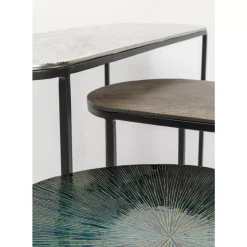 KARE Design Beistelltisch Ray Oval (3/Set)- Tische