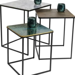 KARE Design Beistelltisch Ray Square (3/Set)- Tische