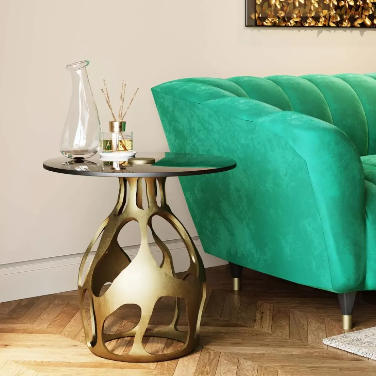 KARE Design Beistelltisch Volcano Gold O60Cm- Tische