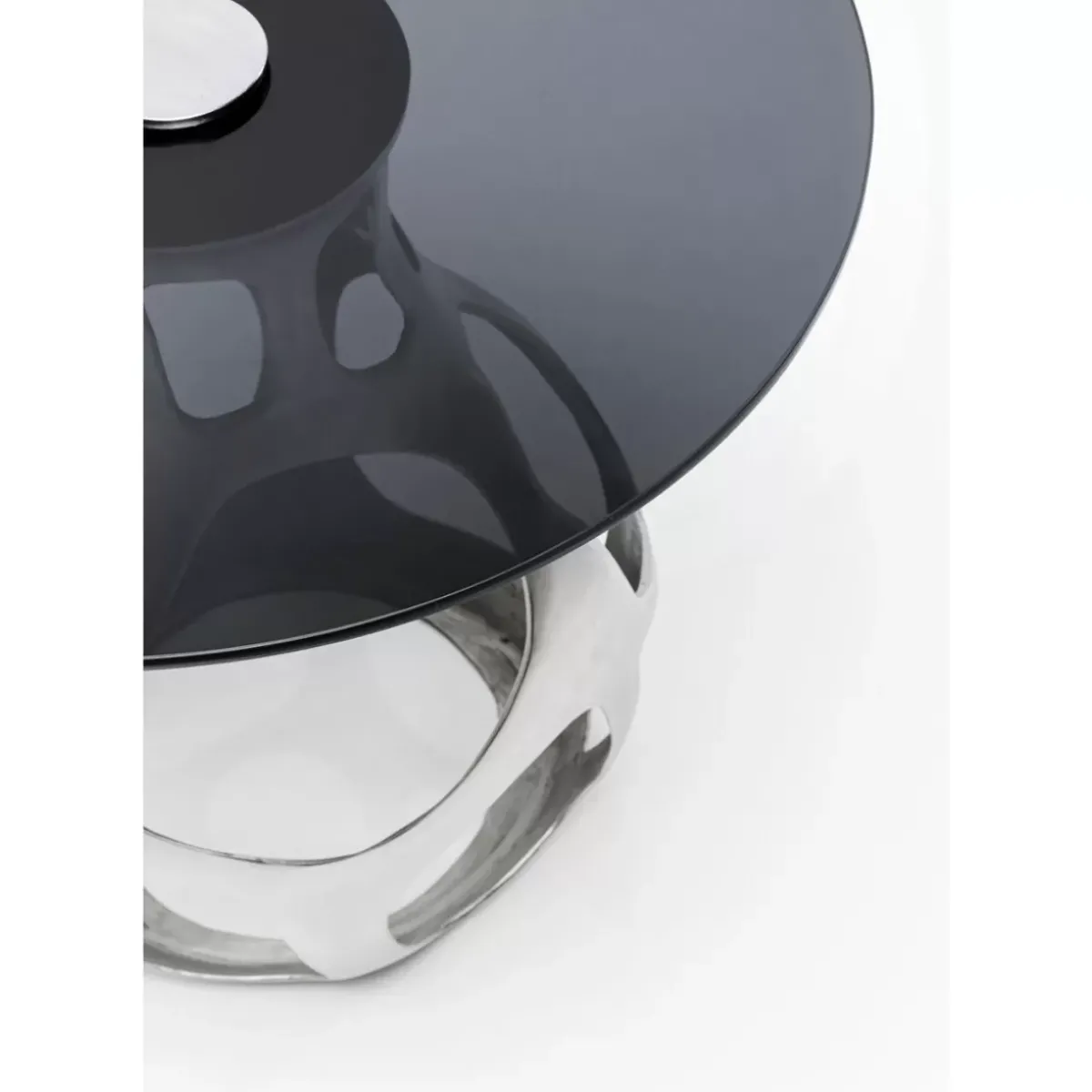 KARE Design Beistelltisch Volcano Silber O60Cm- Tische