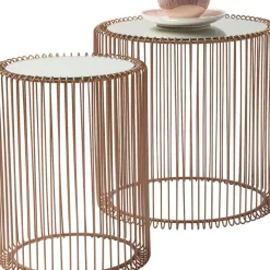 KARE Design Beistelltisch Wire Copper (2/Set) O44Cm- Tische