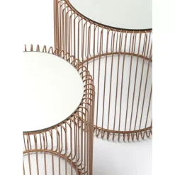 KARE Design Beistelltisch Wire Copper (2/Set) O44Cm- Tische