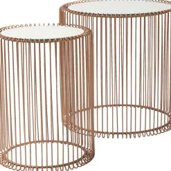 KARE Design Beistelltisch Wire Copper (2/Set) O44Cm- Tische