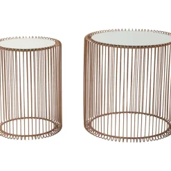 KARE Design Beistelltisch Wire Copper (2/Set) O44Cm- Tische