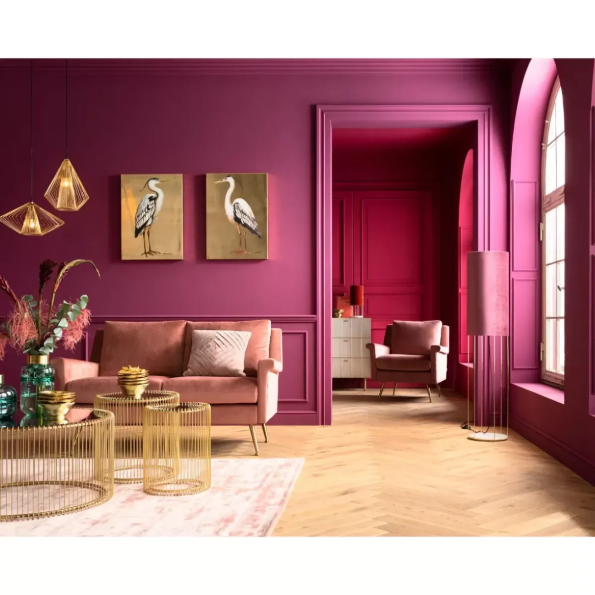 KARE Design Beistelltisch Wire Messing (2/Set) O44Cm- Tische