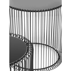 KARE Design Beistelltisch Wire Schwarz (2/Set) O44Cm- Tische