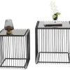 KARE Design Beistelltisch Wire Square Schwarz (2/Set) 45X45Cm- Tische
